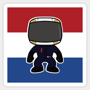 Max Verstappen Custom Bobblehead - 2022 Season Flag Edition Sticker